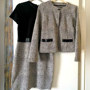 Professional two-piece set combination color and material